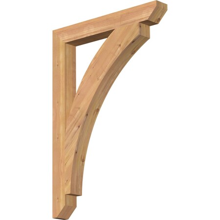 Ekena Millwork Thorton Slat Smooth Bracket, Western Red Cedar, 3 1/2"W x 28"D x 40"H BKT04X28X40THR06SWR